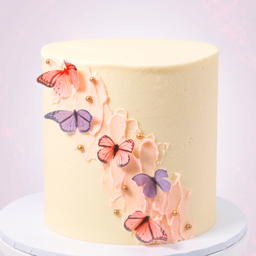 Minimalist Ethereal Butterfly Cake Sydney