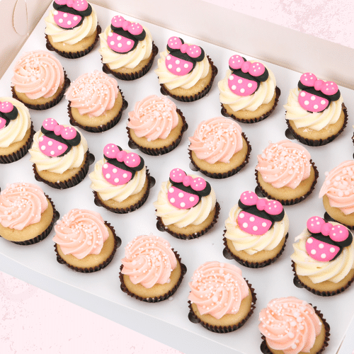 Minnie mouse 2024 baby shower cupcakes