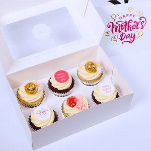 Mother's Day Cupcake Gift Pack (6 Cupcakes, Balloon, Card) Sydney