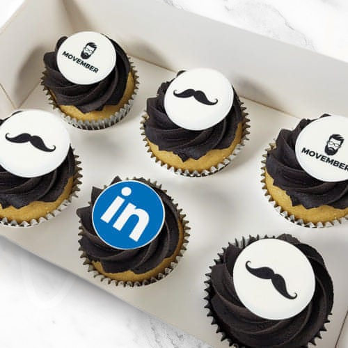 Movember Corporate Logo Designer Cupcakes (6) Sydney