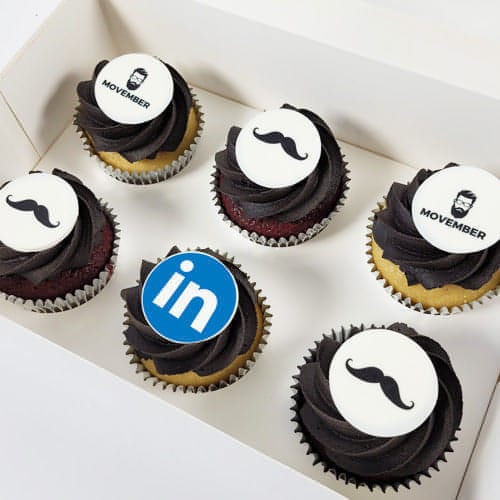Movember Corporate Logo Designer Cupcakes (6) Sydney