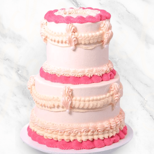 Multi-Tier Pink Vintage Cake-BVSydney