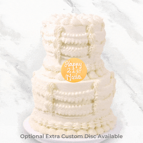 Multi-Tier White Vintage Cake-BVSydney