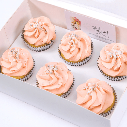 Muted Blush Bridal Designer Cupcakes (6) Sydney
