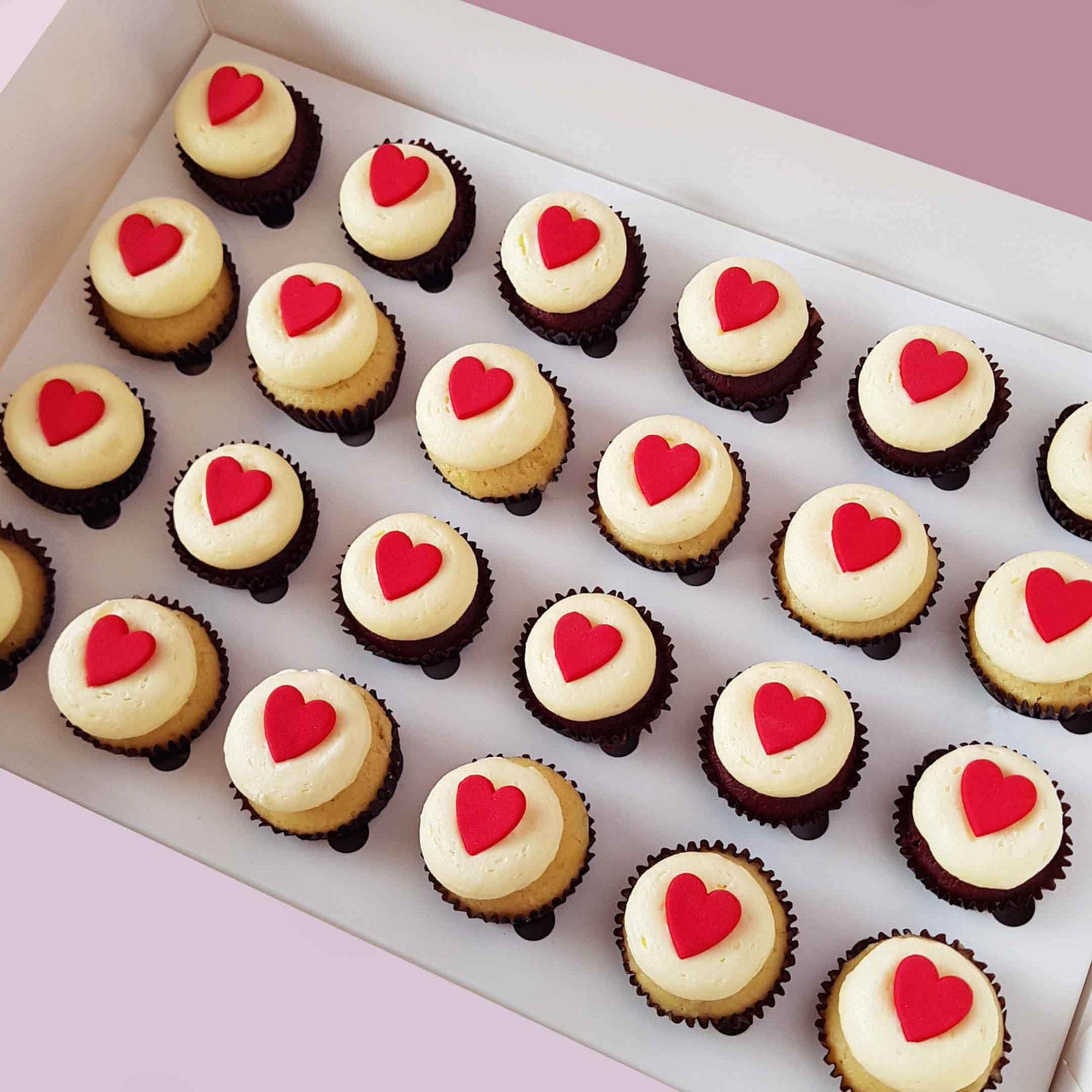 My Heart Valentine's Day Mini Cupcakes (24) Sydney