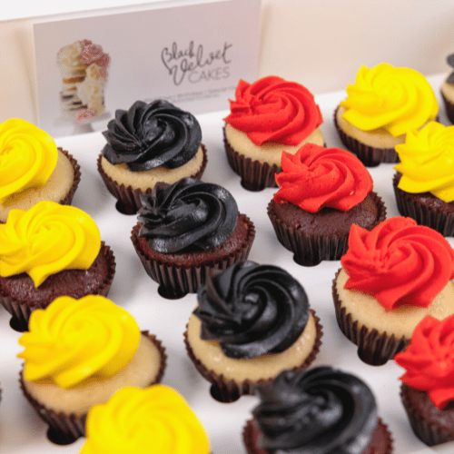 NAIDOC Colours  Mini Cupcakes (24)-BVSydneyCupcakes