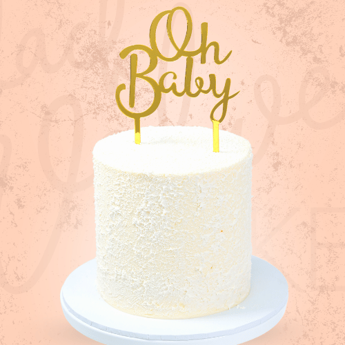 New Beginnings Baby Shower Gender Reveal Cake Sydney