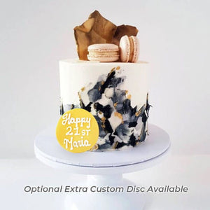 Butterflies and fault line with marble effect - Decorated - CakesDecor