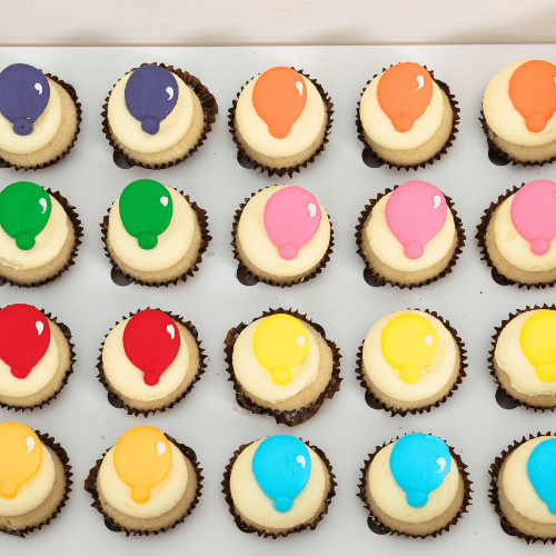 Party Balloon Mini Cupcakes (24) Sydney