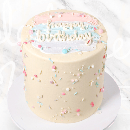 Pastel Birthday Bash Sprinkle Cake-BVSydney