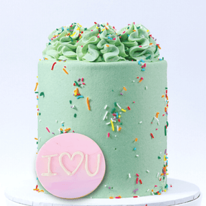 Pastel Green Sprinkles Cake Sydney