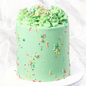 Pastel Green Sprinkles Cake-BVSydney