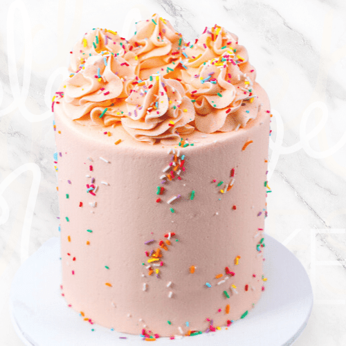 Pastel Pink Sprinkles Cake-BVSydney