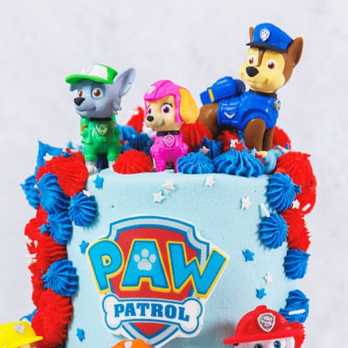 Paw Patrol theme 2 tier fondant cake - Decorated Cake by - CakesDecor