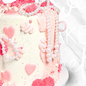 Pearls Drip Lit Cake Sydney