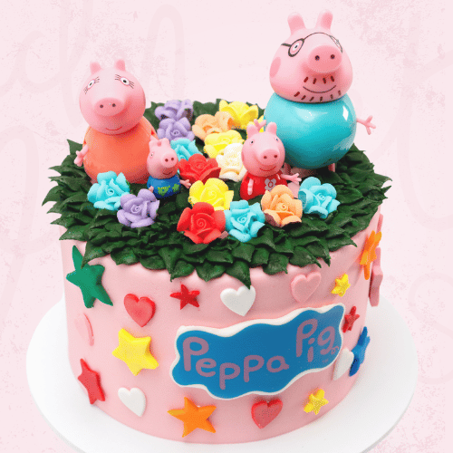Shop for Fresh Cute Piglet Theme Cake With Edible Rose online - Bhubaneshwar