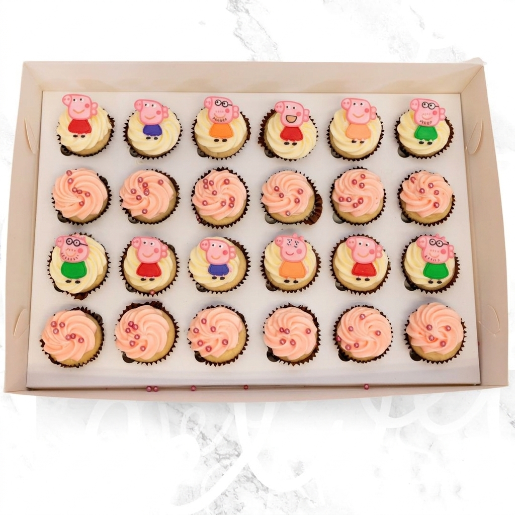Peppa Pig Mini Cupcakes (24)-BVSydneyCupcakes