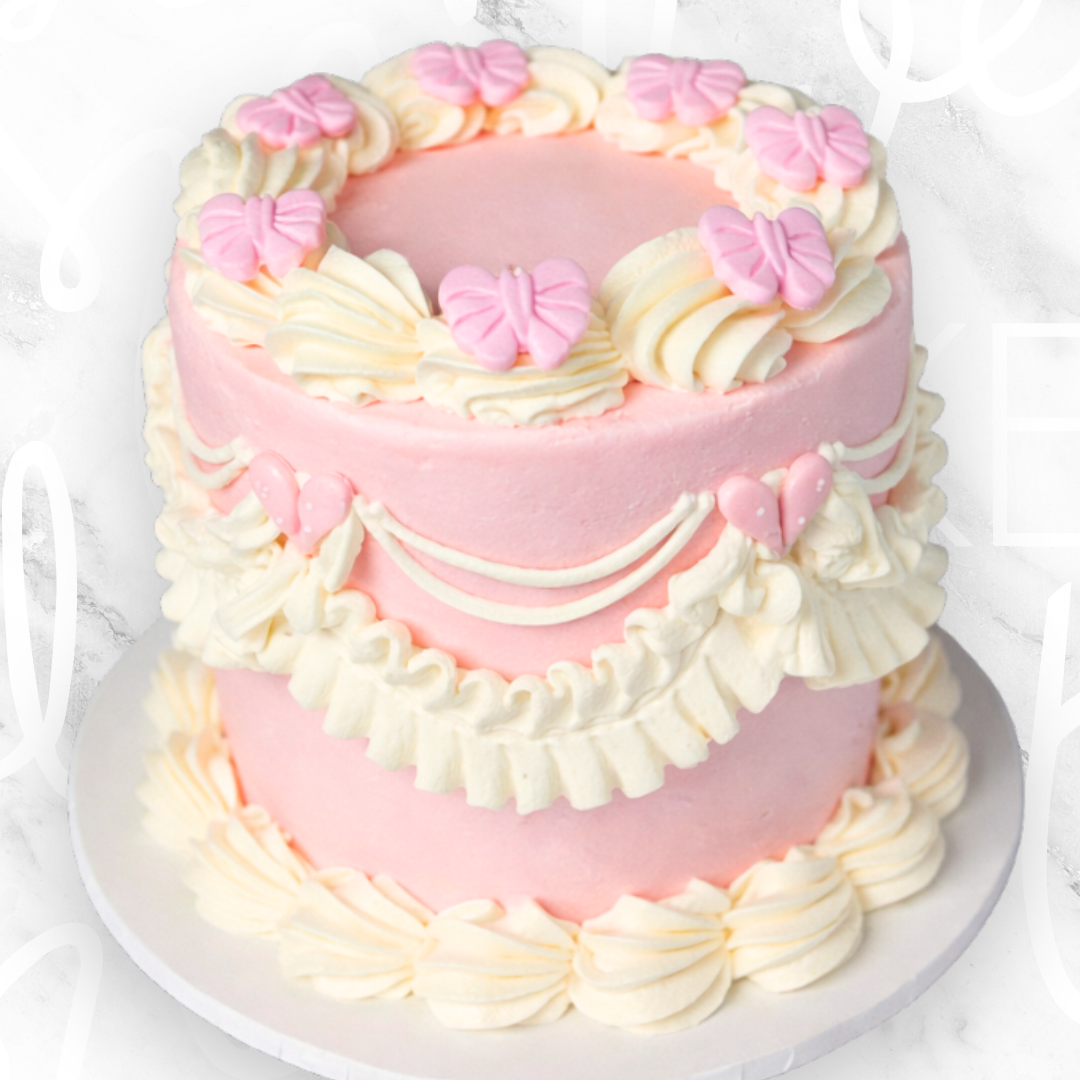 Pink Baby Vintage Cake Sydney