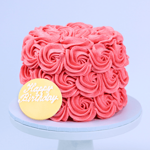 Pink Buttercream Rosette Cake Sydney