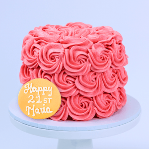 Pink Buttercream Rosette Cake Sydney