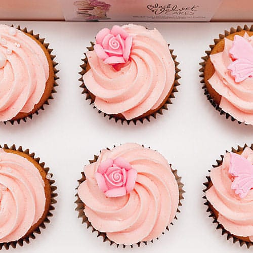 Pink Garden Cupcakes (6)-BVSydneyCupcakes