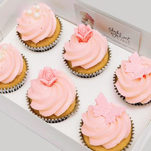 Pink Garden Cupcakes (6) Sydney