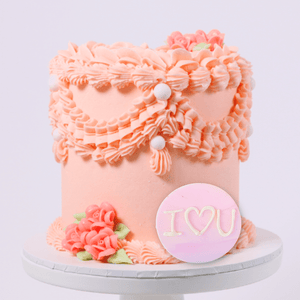 Pink Heart Vintage Cake Sydney