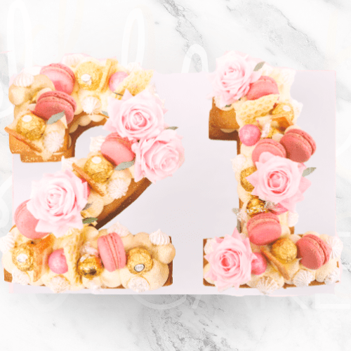 Pink Lady Number Letter Cookie Cake-BVSydney