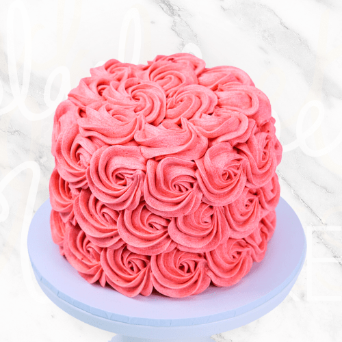 Pink Rosette Cake-BVSydney