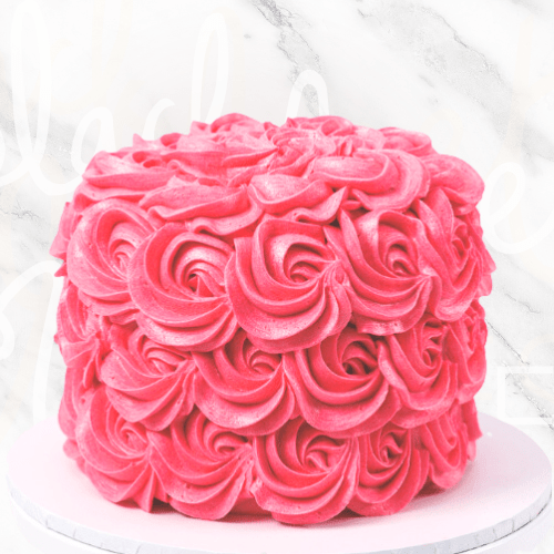 Pink Rosette Cake-BVSydney