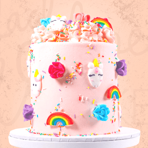 Pink Unicorns and Rainbows Cake Sydney