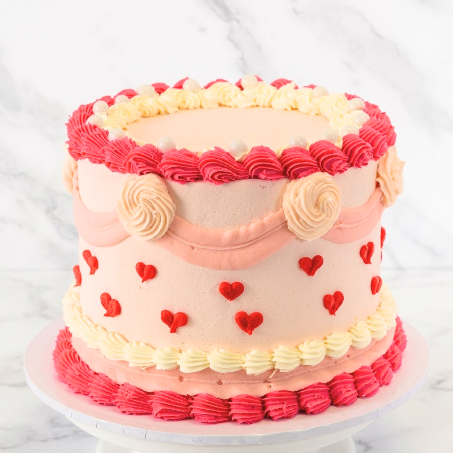 Pink Vintage Love Cake Sydney