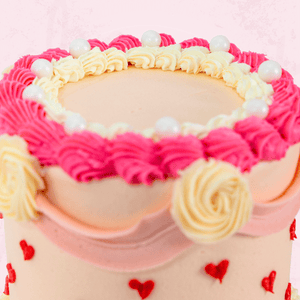 Pink Vintage with Hearts Cake Sydney