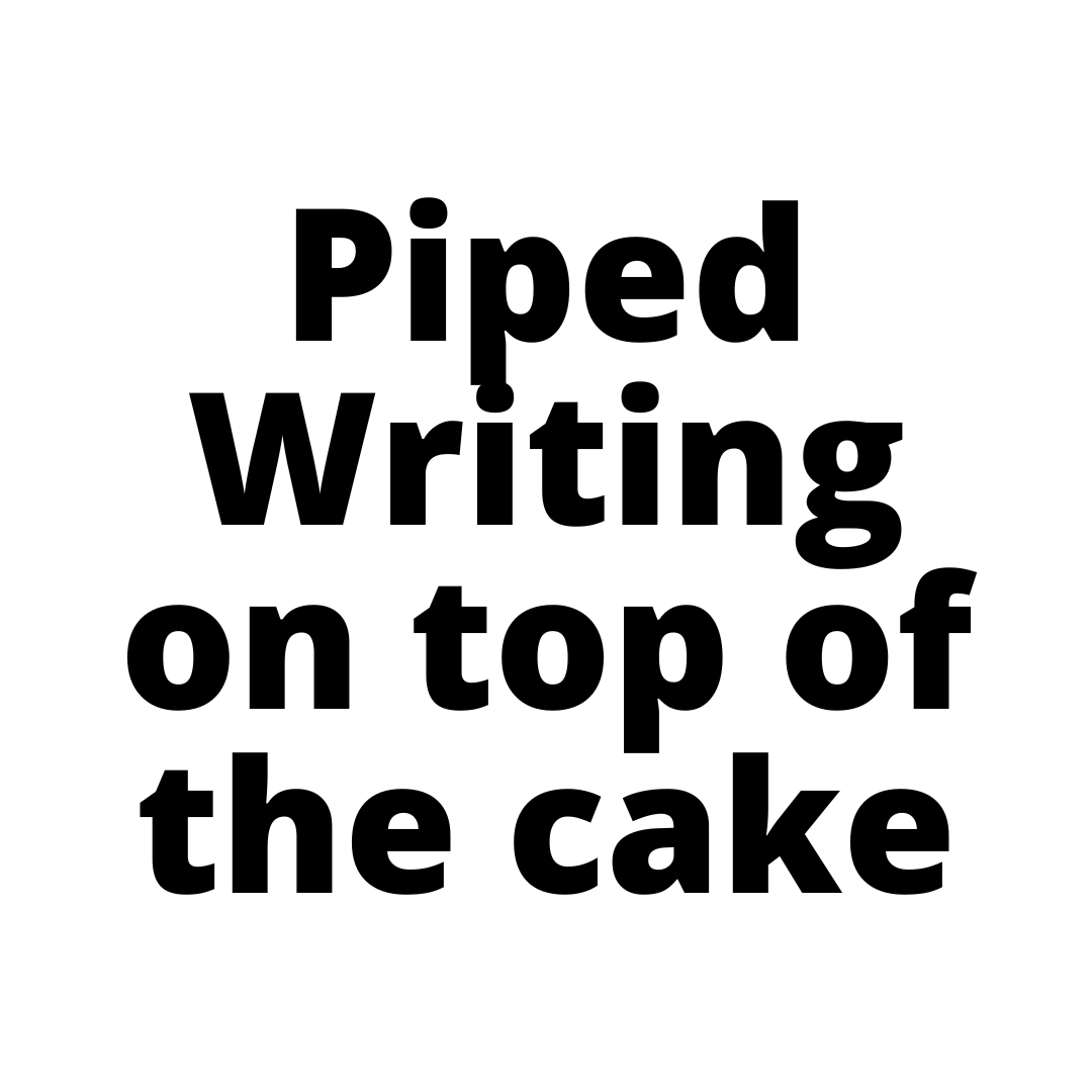 Piped Writing on top of the cake Sydney