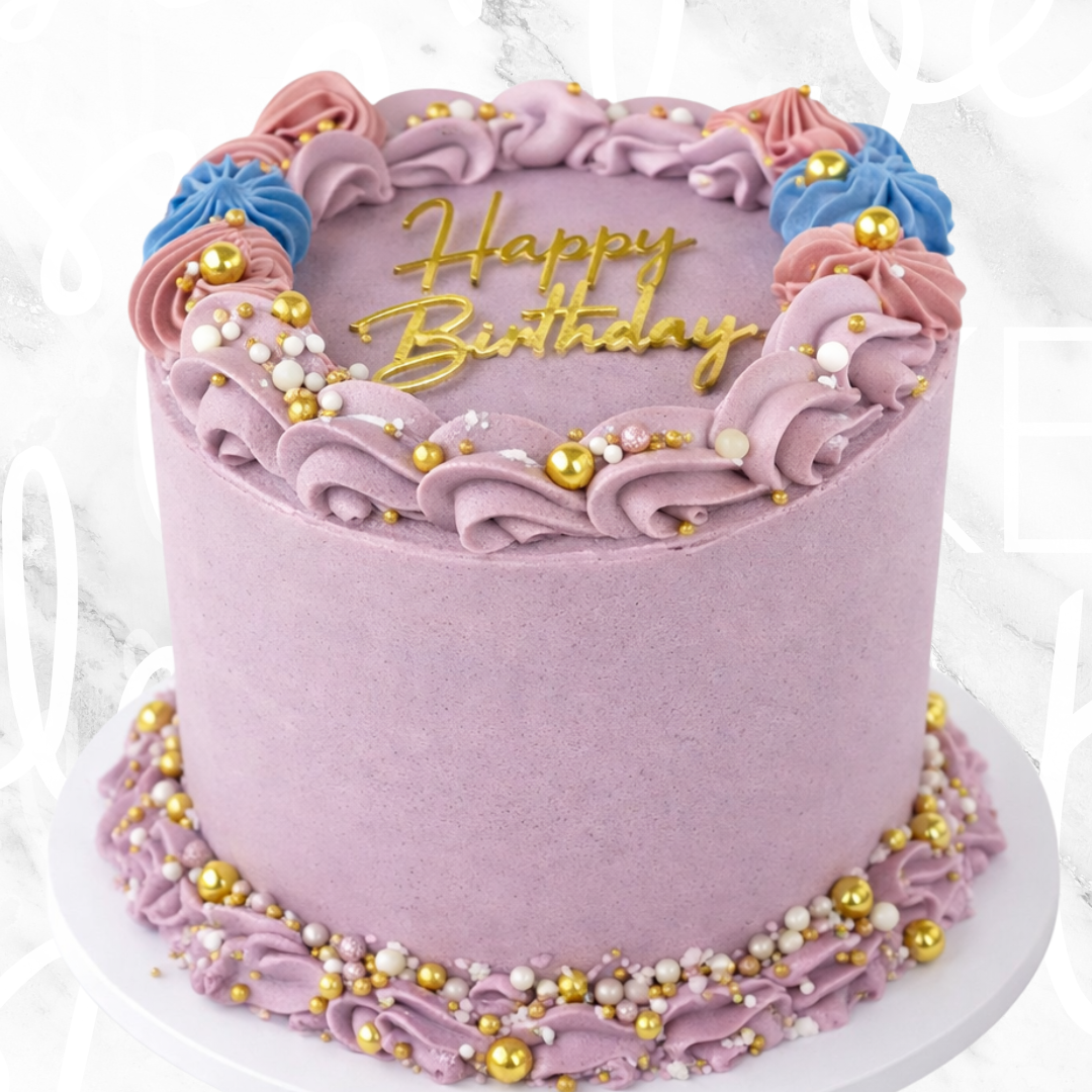 Pretty Birthday Cake in Mauve Sydney
