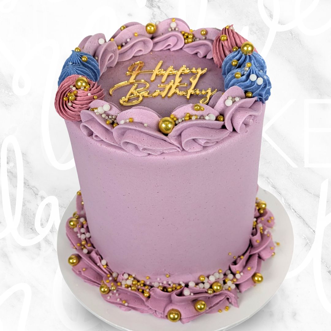 Pretty Birthday Cake in Mauve Sydney