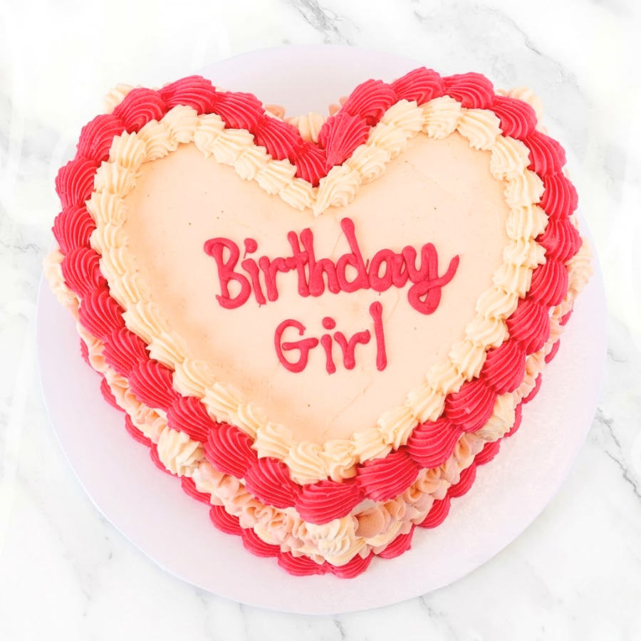 Pretty Pink Heart Vintage Cake Sydney