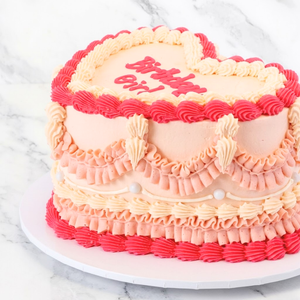 Pretty Pink Heart Vintage Cake Sydney