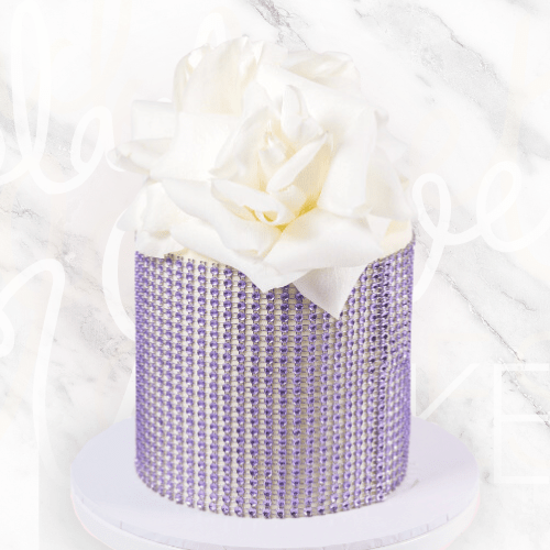 Purple Diamante Roses Cake-BVSydney