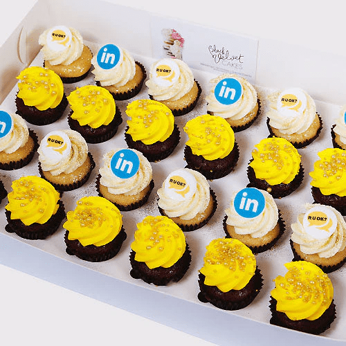 R U OK? DAY Featured Corporate Mini Cupcakes (24) Sydney