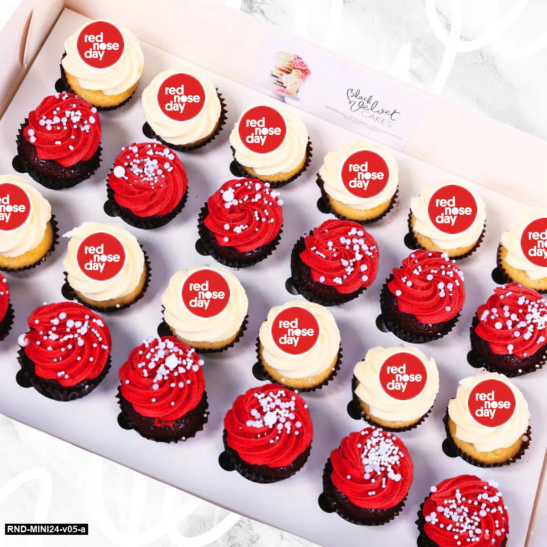 Red Nose Day Mini Cupcakes (24) Sydney