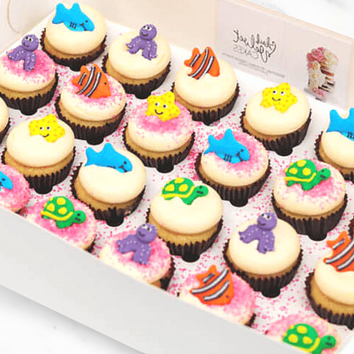 Sea Creatures Mini Cupcakes (24) Sydney