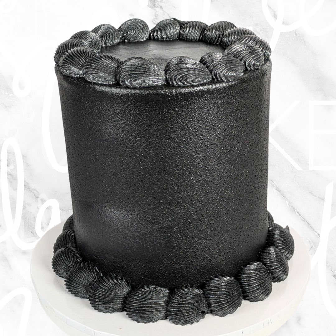 Simple Vintage Cake in Black Sydney