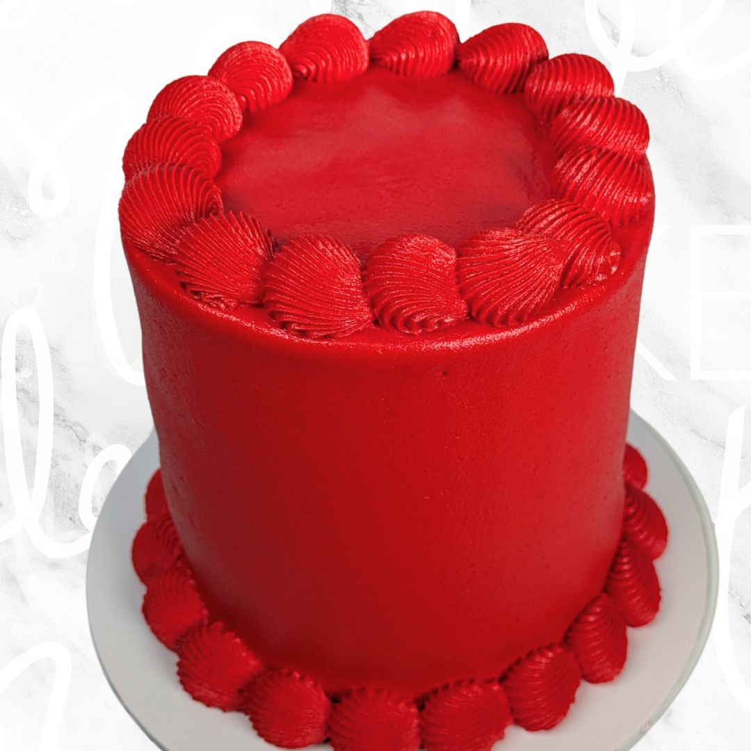 Simple Vintage Cake in Red Sydney