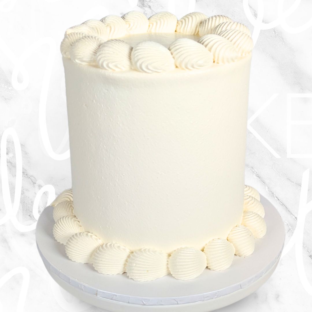 Simple Vintage Cake in White Sydney