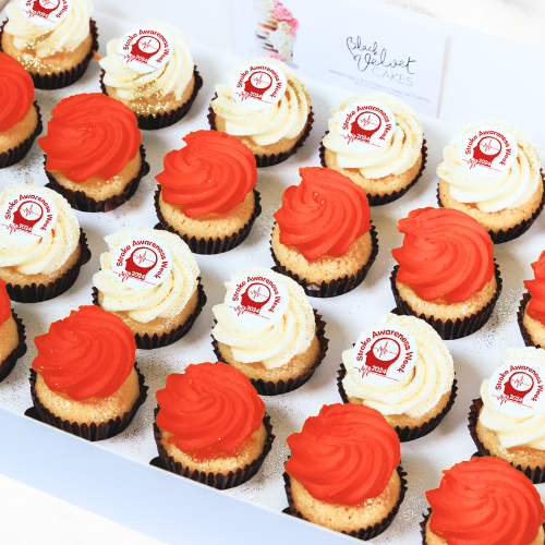 Stroke Awareness Week Mini Cupcakes (24) Sydney