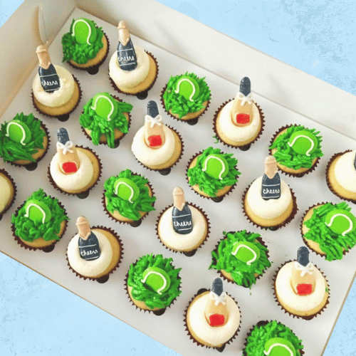 Tennis Ball and Champagne Mini Cupcakes (24) Sydney