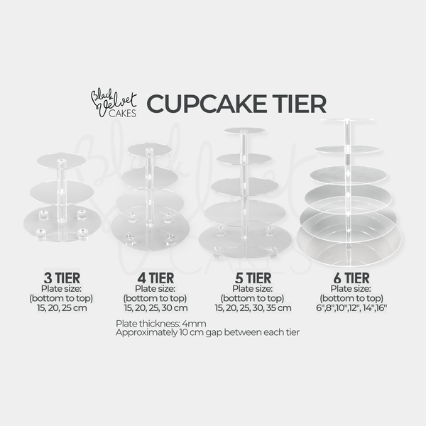 Tier Cupcake Stand Hire Black Velvet Sydney
