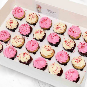 Valentine's Day Corporate Gift (24 mini-cupcakes, Gift Card, Balloon) Sydney