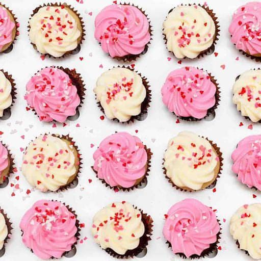Valentine's Day Corporate Gift (24 mini-cupcakes, Gift Card, Balloon)-BVSydneyCupcakes